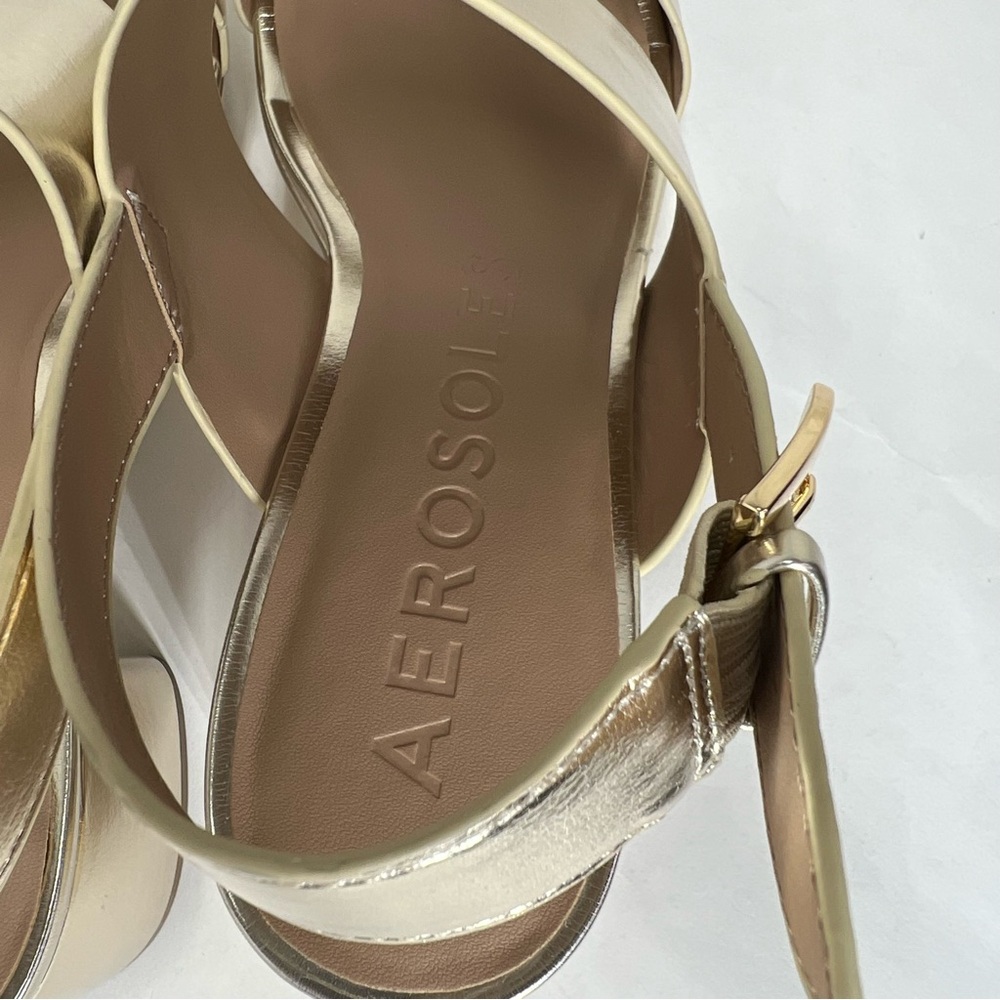 AEROSOLES Silver Sandals - Picture 4 of 15